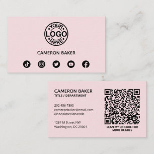 Benutzerdefinierter Geschäft-Logo QR-Code Social M Visitenkarte