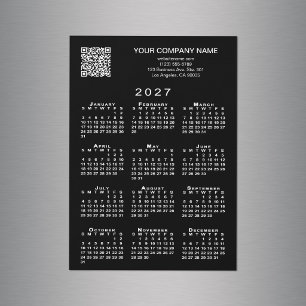Benutzerdefinierter Geschäft- QR-Code 2027 Kalende Magnetkarte