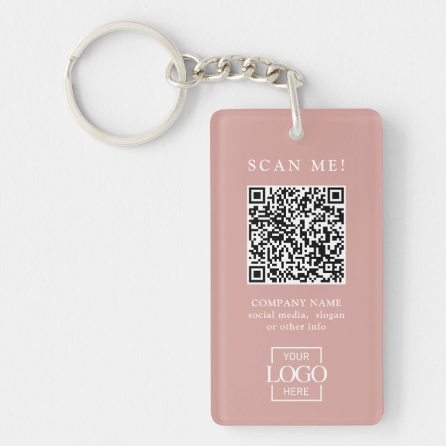 Benutzerdefinierter geschäftlicher QR-Code mit Fir Schlüsselanhänger (Vorderseite)