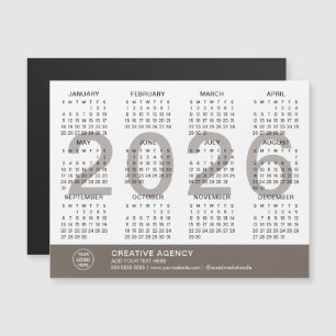 Benutzerdefinierter Geschäfts-2026-Magnetkalender Magnetkarte
