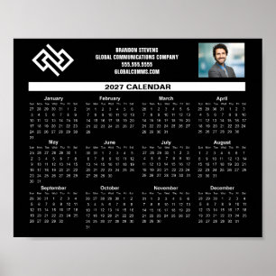 Benutzerdefinierter Geschäfts Bürokalender 2027 Sc Poster