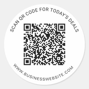 Benutzerdefinierter Geschäfts-QR-Code-Aufkleber Runder Aufkleber