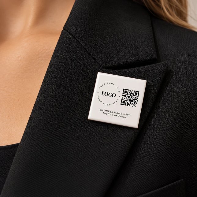 Benutzerdefinierter Geschäftsfirmen-Logo-QR-Code M Button (Von Creator hochgeladen)