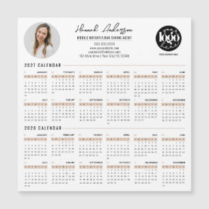 Benutzerdefinierter Geschäftslogo 27 & 28 Kalender Magnetkarte