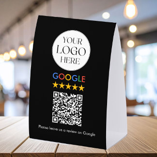 Benutzerdefinierter Geschäftslogo Google Review QR Tischaufsteller