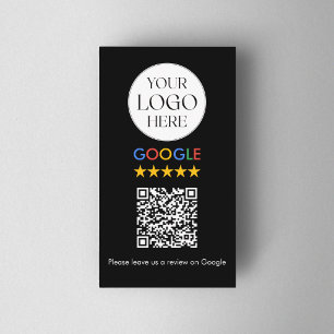 Benutzerdefinierter Geschäftslogo Google Review QR Visitenkarte
