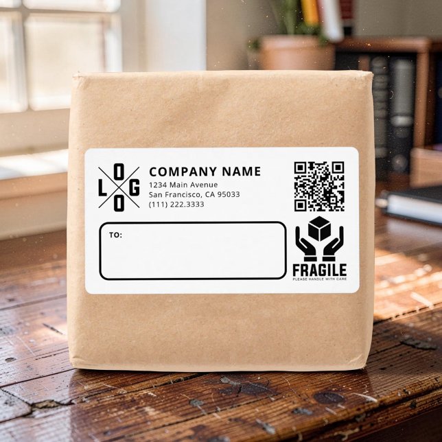 Benutzerdefinierter Geschäftslogo-QR-Code Fragil W (Von Creator hochgeladen)