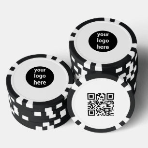 Benutzerdefinierter Geschäftslogo Werbe-QR-Code Pokerchips