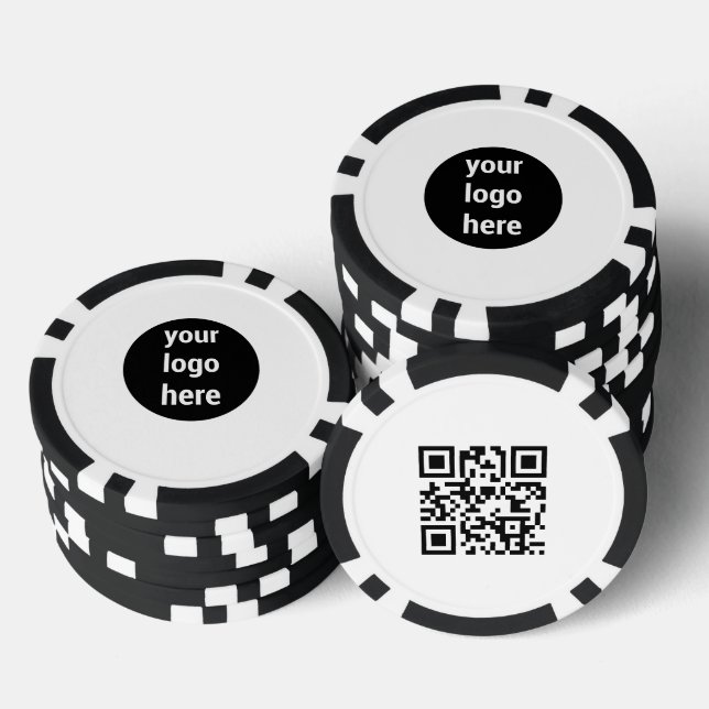 Benutzerdefinierter Geschäftslogo Werbe-QR-Code Pokerchips (Stapel)