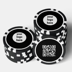 Benutzerdefinierter Geschäftslogo Werbe-QR-Code Sc Pokerchips