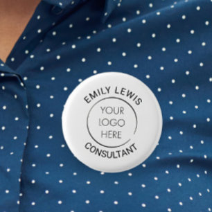 Benutzerdefinierter Geschäftspin mit Budget-Logo, Button