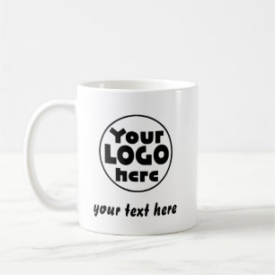 Benutzerdefinierter Geschäftstext für Firmenlogo Kaffeetasse