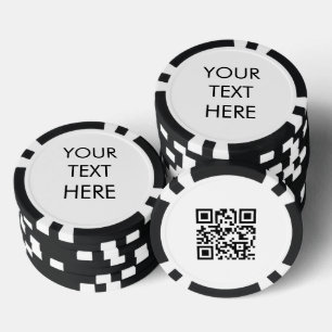 Benutzerdefinierter Geschäftstext Promotional QR C Pokerchips