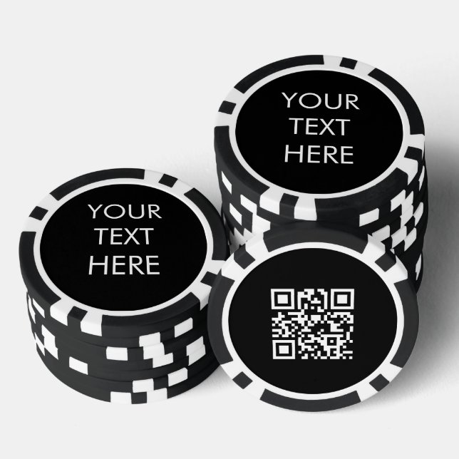 Benutzerdefinierter Geschäftstext Werbe-QR-Code Sc Pokerchips (Stapel)