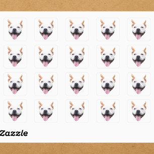 Benutzerdefinierter Gesicht-Sticker, Personalisier Quadratischer Aufkleber