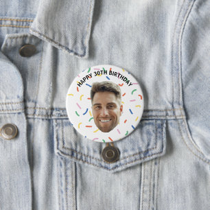 Benutzerdefinierter Gesichts-Geburtstagsbutton Button