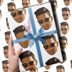 Benutzerdefinierter Gesichtsausschnitt Junggeselli Geschenkpapier