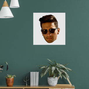 Benutzerdefinierter Gesichtsausschnitt Junggeselli Poster