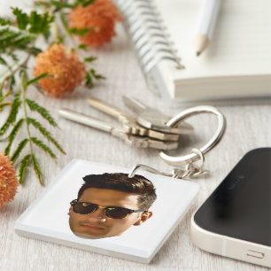 Benutzerdefinierter Gesichtsausschnitt Junggeselli Schlüsselanhänger