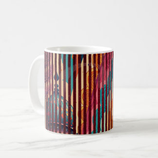 Benutzerdefinierter gestreifter Fantasy-Kunstbeche Kaffeetasse