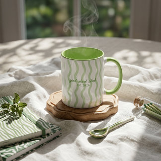 Benutzerdefinierter Girl Dad Club Stripe Keramik-K Tasse