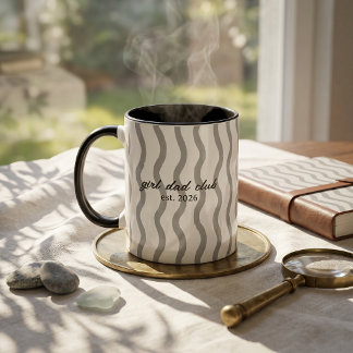Benutzerdefinierter Girl Dad Club Stripe Keramik-K Tasse