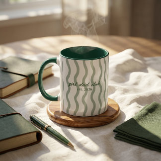 Benutzerdefinierter Girl Dad Club Stripe Keramik-K Tasse