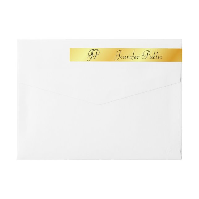 Benutzerdefinierter Glamour Gold Look Moderne eleg (Rückseite)