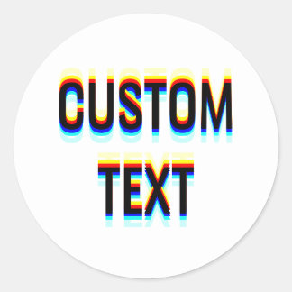 Benutzerdefinierter Glitch-Text-Effekt – Verzerrte Runder Aufkleber