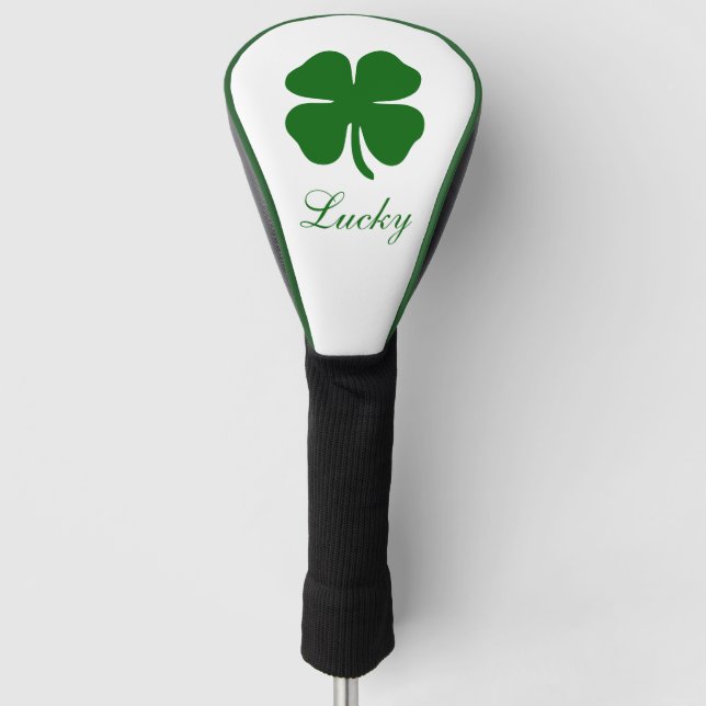 Benutzerdefinierter Glücksklee Golf Headcover (Vorderseite)