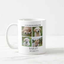 Benutzerdefinierter Golden Retriever 8 Foto Kaffee