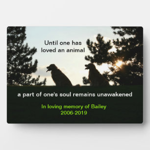 Benutzerdefinierter Golden Retriever Hund Memorial Fotoplatte