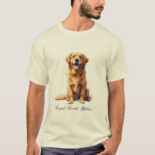 Benutzerdefinierter Golden Retriever Wasserfarben- T-Shirt