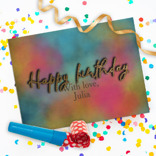 Benutzerdefinierter goldener Glitter-Trendy-Script Postkarte