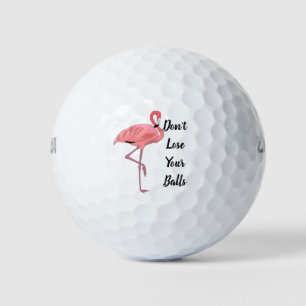 Benutzerdefinierter Golflhumor Rosa Flamingo Golfball