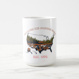 Benutzerdefinierter Gott segne Familie USA Karte T Kaffeetasse