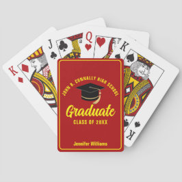 Benutzerdefinierter Graduate der Red Yellow Gradua Spielkarten