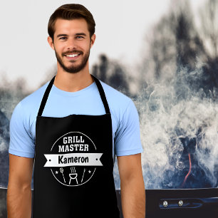 Benutzerdefinierter Grill-Master (mit Ihrem Namen) Schürze