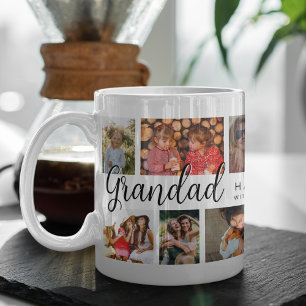 Benutzerdefinierter Großvater 12 Foto-Collage-Kaff Kaffeetasse