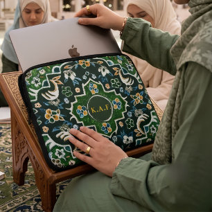 Benutzerdefinierter grüner islamischer Madinah-Tep Laptopschutzhülle