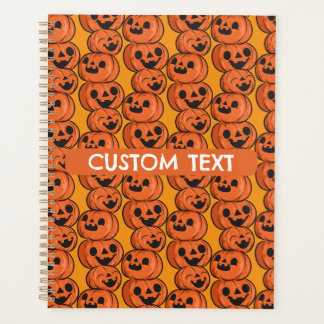 Benutzerdefinierter Halloween-Text Glückliche Kürb Planer