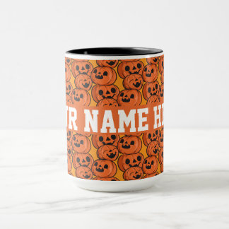 Benutzerdefinierter Halloween-Text Glückliche Kürb Tasse