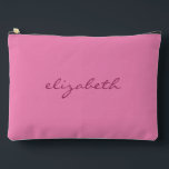 Benutzerdefinierter handgeschriebener Name Text ro Zubehörtasche<br><div class="desc">Maßgeschneiderte moderne,  einfache Vorlagenhandschrift oder Text-Upload Bilddruckaccessoires / Taschen & Wallets / Kosmetische und Toilettentaschen / rosa Solid Color Large Accessory Pouch.</div>