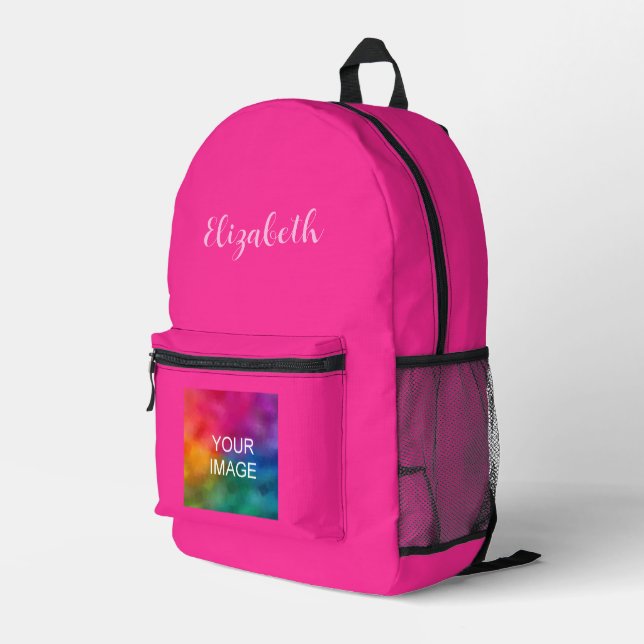 Benutzerdefinierter handgeschriebener Skriptname R Bedruckter Rucksack (Rückseitige Ecke Rechts)