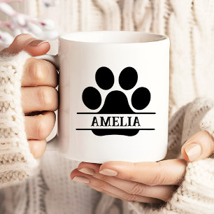 Benutzerdefinierter Haustier-Pfotenabdruck-Becher  Jumbo-Tasse