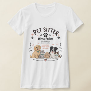 Benutzerdefinierter Haustiersitter-Kontakt mit süß T-Shirt