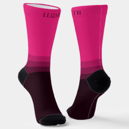 Benutzerdefinierter, hellrosa Lila-brauner Farbblo Socken