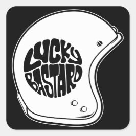 Benutzerdefinierter Helm Quadratischer Aufkleber