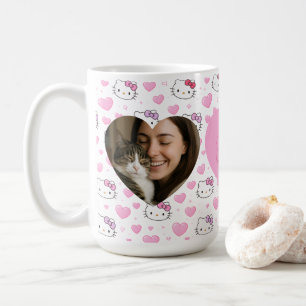 Benutzerdefinierter Herzfoto- und Namensbecher für Kaffeetasse