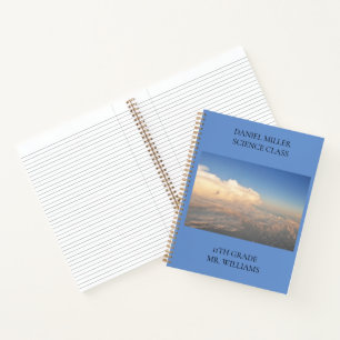 Benutzerdefinierter Himmel-Voyager-Schulklassenrau Notizbuch